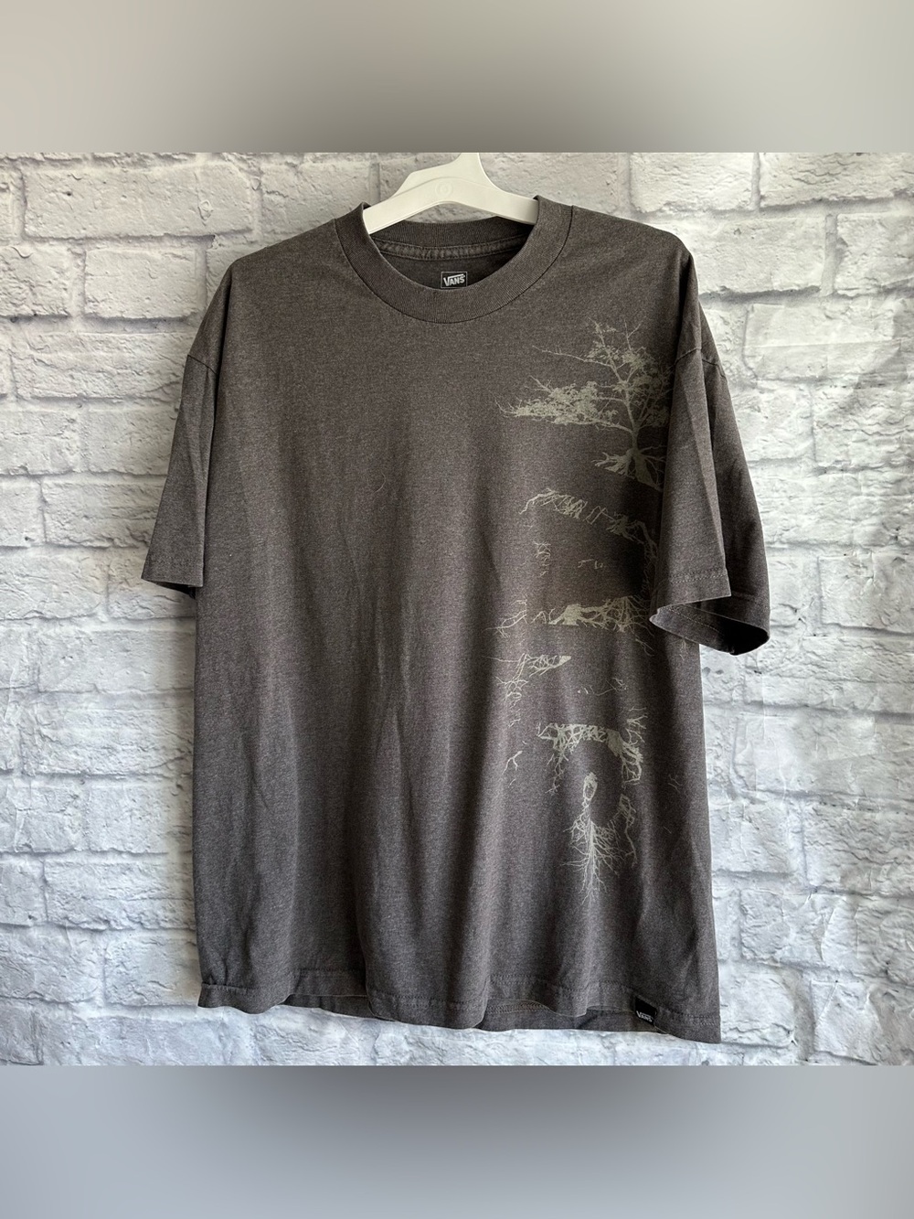 PREOWNED VANS GREY SHORT SLEEVE TSHIRT MENS SIZE XL